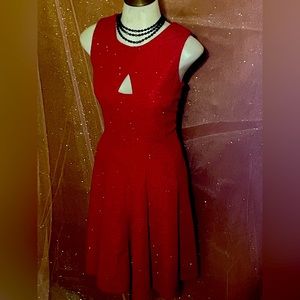 James Taylor, red dress with sparkles size 14